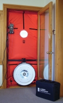 Blower doors are used during on energy audits and also heatloss inspections.